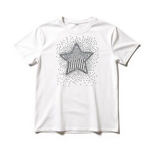 White Star Graphic Women's Tee rhinestone Size XL NWT
